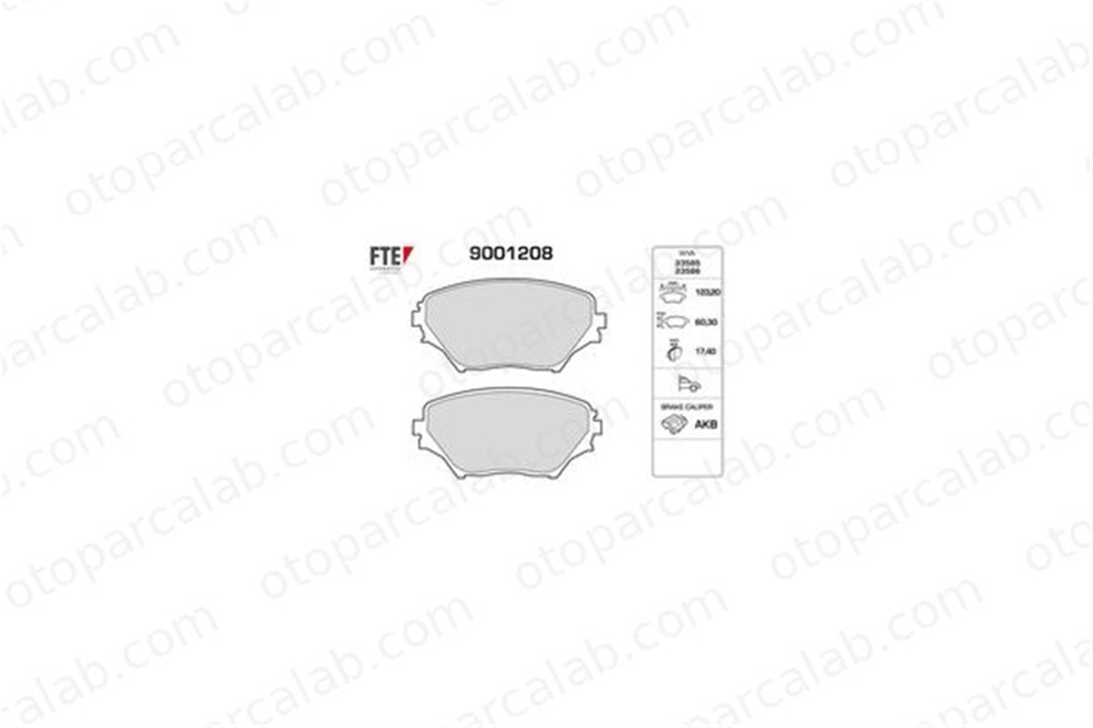 FTE 9001208 Fren Disk Balata Ön TOYOTA COROLLA RAV 4 II 4465YZZCN 04465-YZZCN