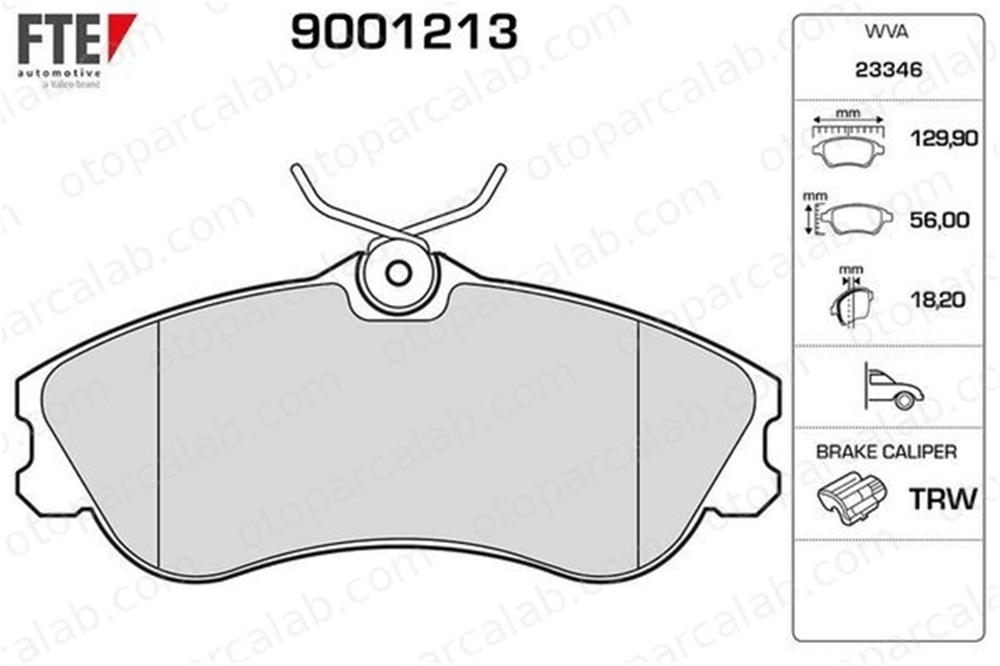 FTE 9001213 Fren Disk Balata Ön CITROËN XSARA PICASSO PEUGEOT PARTNER Kasa/büyük limuzin 425381 425234
