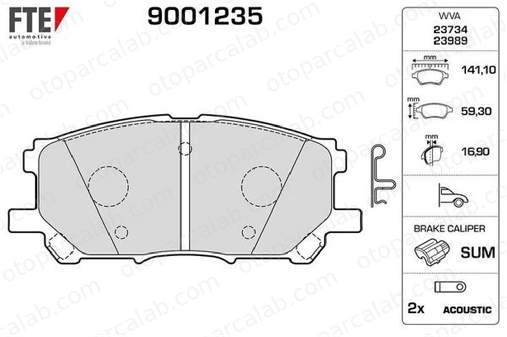FTE 9001235 Fren Disk Balata Ön LEXUS RC RX 48100 48080