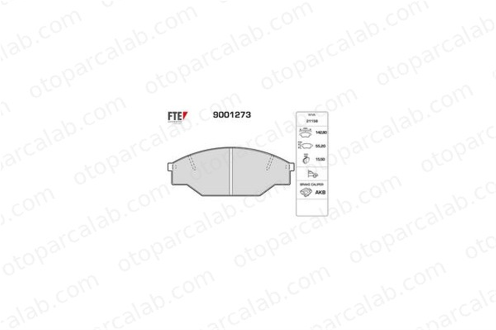 FTE 9001273 Fren Disk Balata Ön TOYOTA HIACE IV Minibüs/Otobüs HIACE IV Panelvan/Van 446526230 446505030