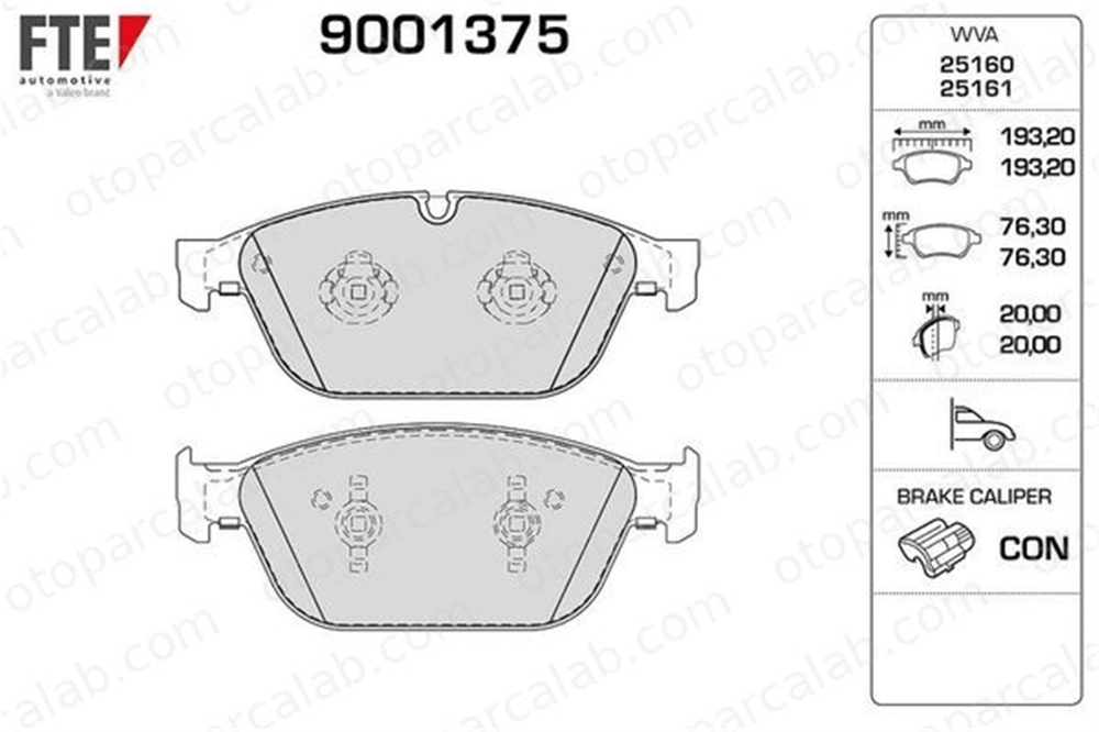 FTE 9001375 Fren Disk Balata Ön AUDI A8 D4 Q5 4H0698151H 4H0698151L