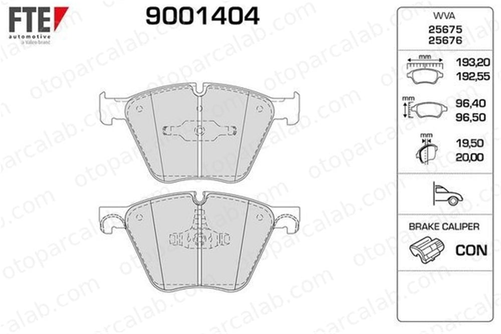 FTE 9001404 Fren Disk Balata Ön BMW 7 ROLLS-ROYCE GHOST I 34114071908 34116791669