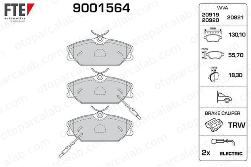 FTE 9001564 Fren Disk Balata Ön RENAULT 25 SUPER 5 7701202289 7701202896