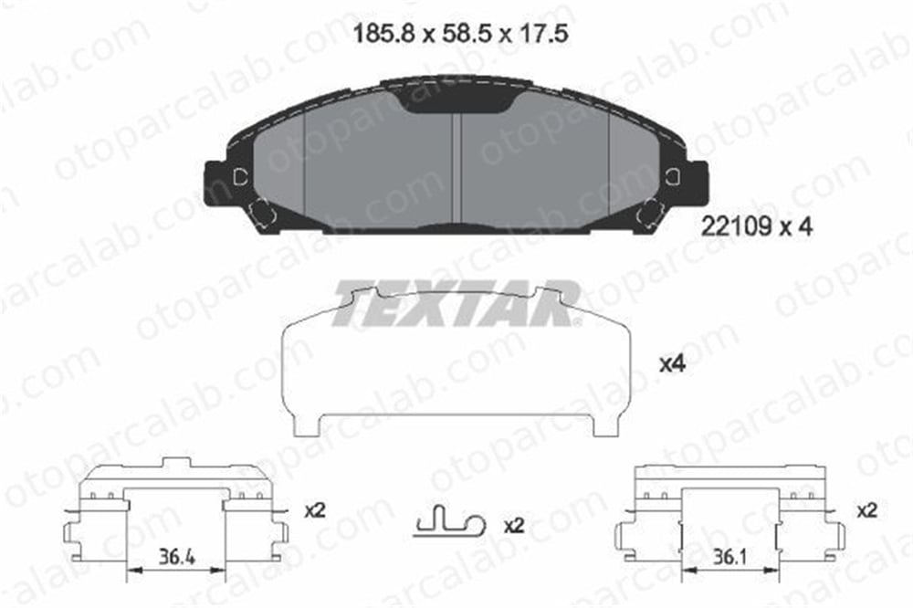 FTE 9001590 Fren Disk Balata Ön FORD USA MUSTANG Convertible MUSTANG Coupe 2043806 2044140