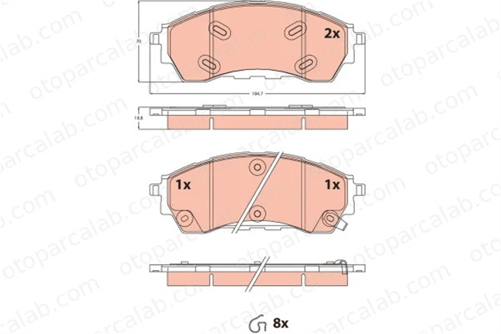 FTE 9001742 Fren Disk Balata Ön FORD RANGER 9001742 2229885