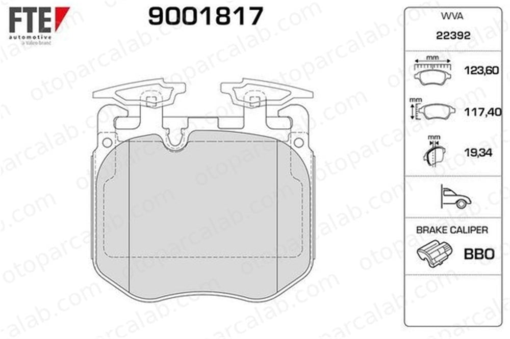 FTE 9001817 Fren Disk Balata Ön BMW 5 5 Touring 34106883510 34106888459