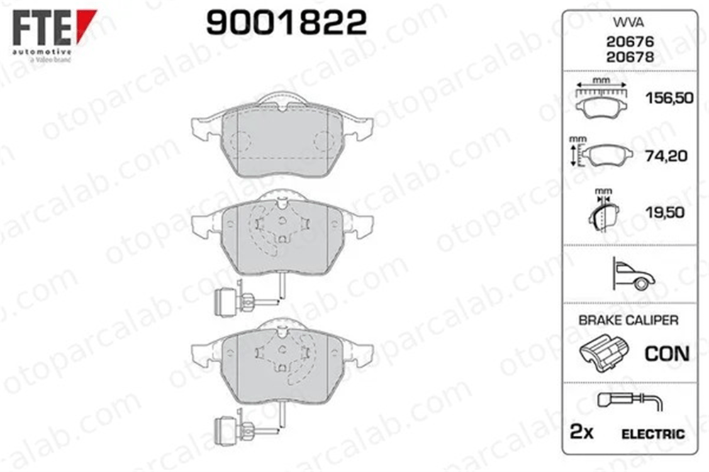 FTE 9001822 Fren Disk Balata Ön AUDI A6 C4 Avant A6 C4 4A0698151 4A0698151C
