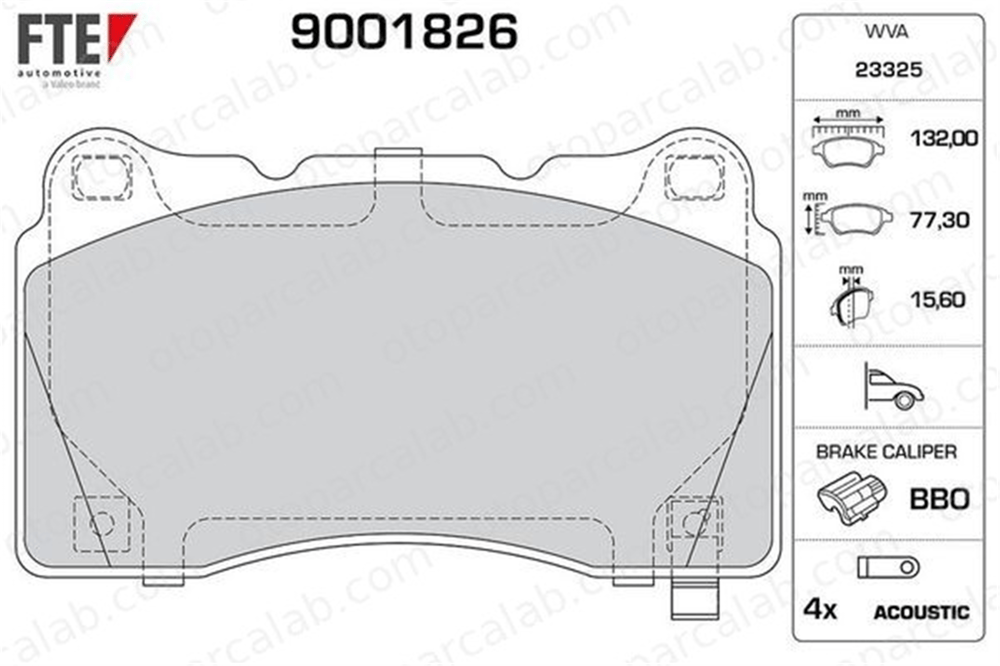 FTE 9001826 Fren Disk Balata Ön SAAB 9-5 OPEL ASTRA J 1605175 1605100