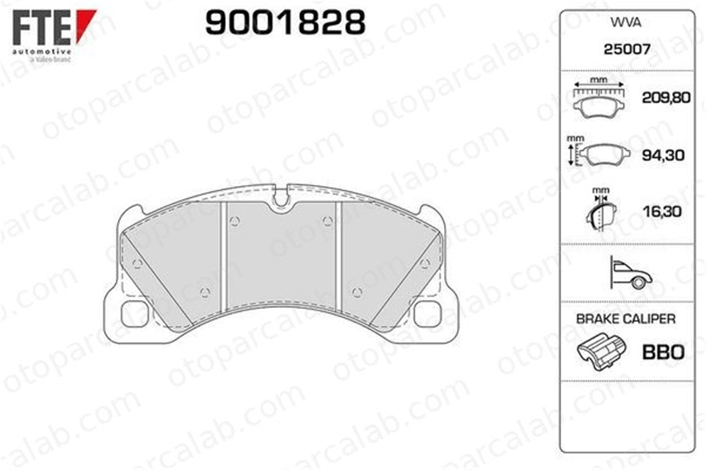 FTE 9001828 Fren Disk Balata Ön PORSCHE PANAMERA CAYENNE 95835193910 95835193920