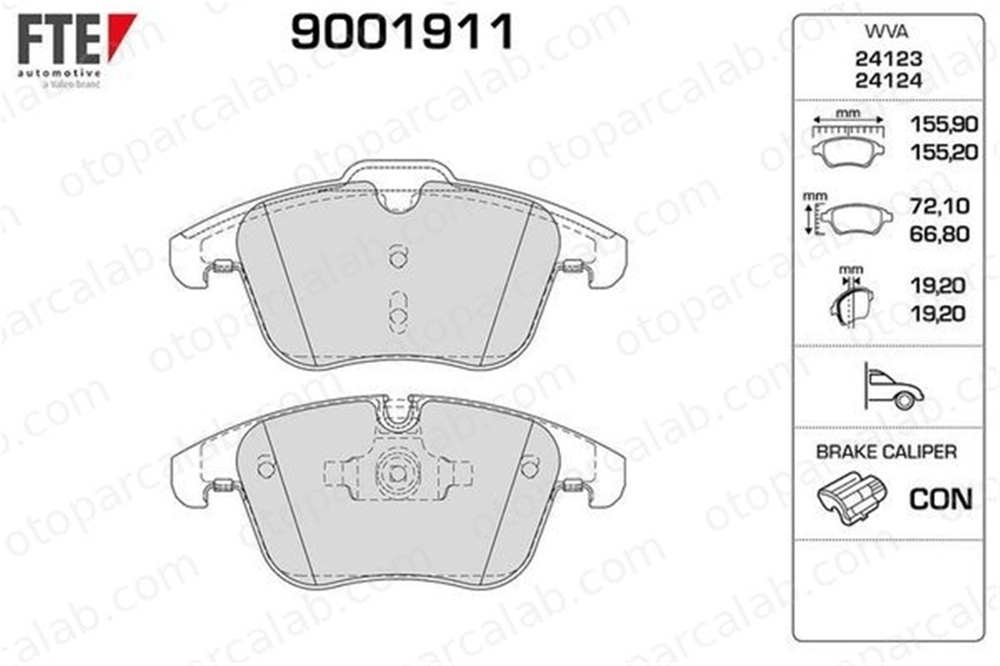 FTE 9001911 Fren Disk Balata Ön JAGUAR XF I S-TYPE II C2C27290 C2C35612