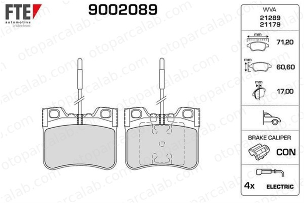 FTE 9002089 Fren Disk Balata Ön CITROËN AX PEUGEOT 106 I 95619550 95646300