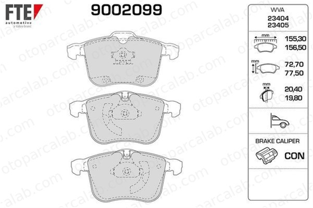FTE 9002099 Fren Disk Balata Ön SAAB 9-3 Station wagon 9-3 12802167 93188113