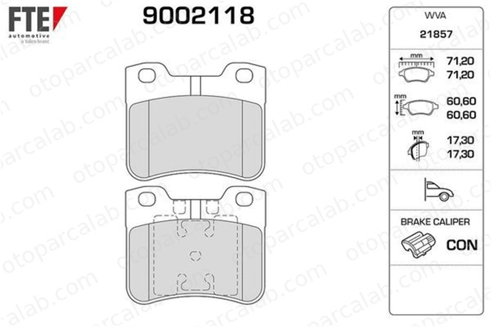 FTE 9002118 Fren Disk Balata Ön CITROËN SAXO PEUGEOT 106 II 1617248980 172066