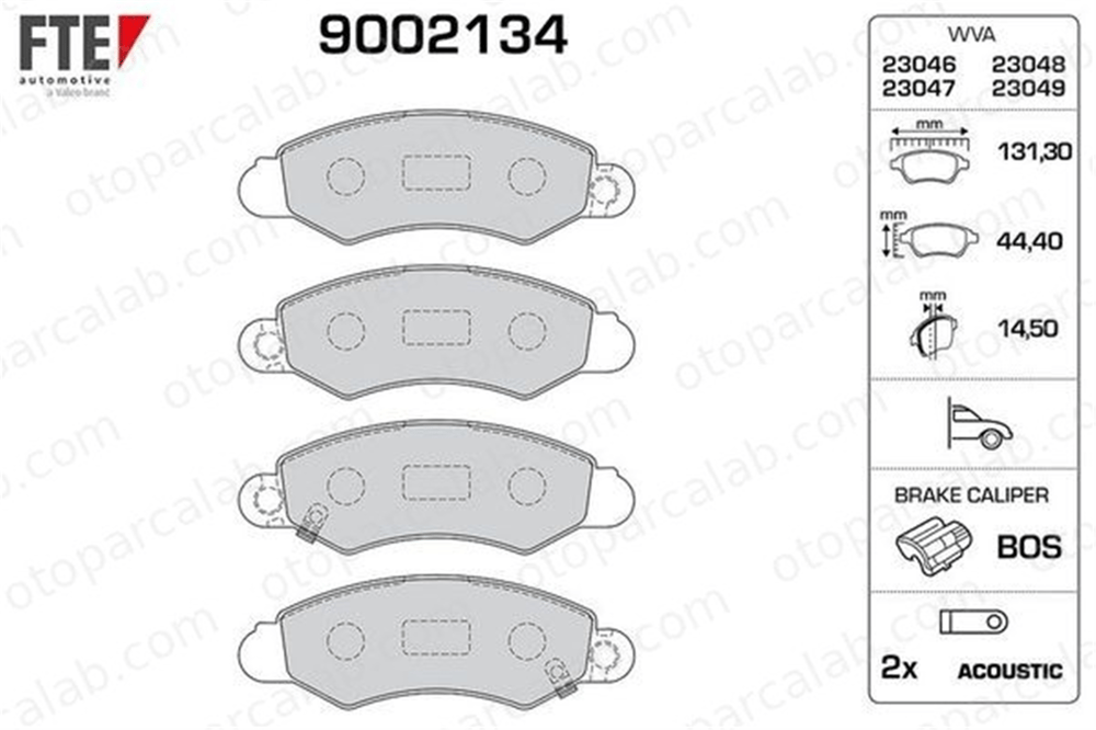 FTE 9002134 Fren Disk Balata Ön SUZUKI SWIFT II Hatchback SUBARU JUSTY II 5520080E10