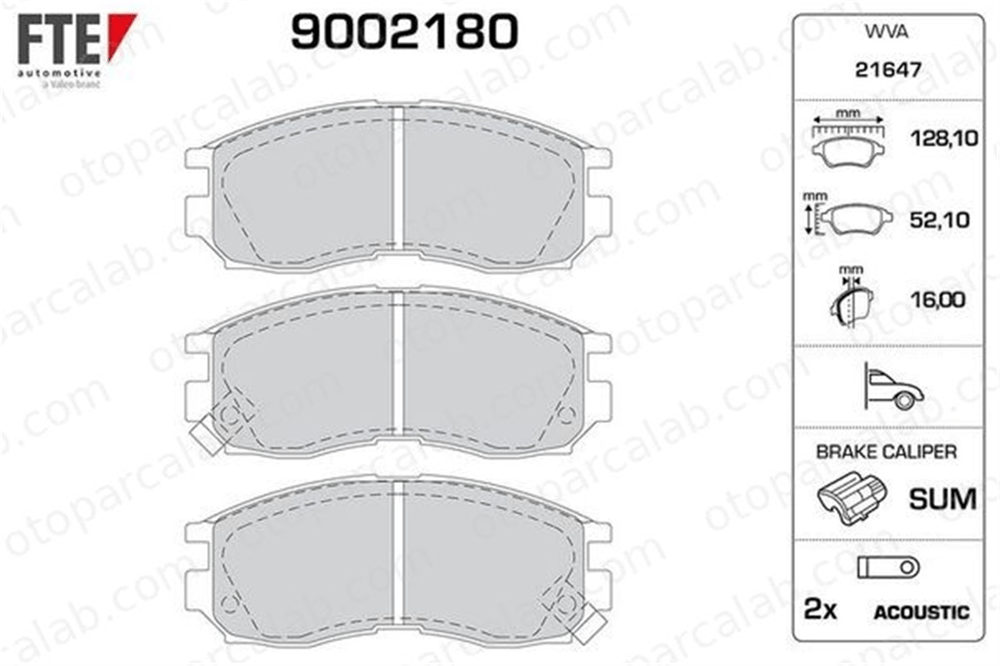 FTE 9002180 Fren Disk Balata Ön MITSUBISHI GALANT VI Sedan GALANT VI 58101M2A01 MB699266