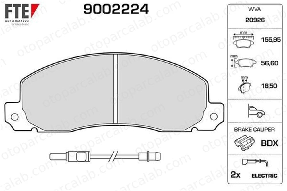 FTE 9002224 Fren Disk Balata Ön RENAULT TRAFIC Panelvan/Van TRAFIC Minibüs/Otobüs 4403271 4403272