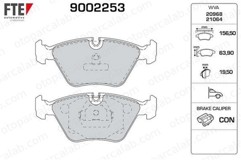 FTE 9002253 Fren Disk Balata Ön BMW 5 5 Touring 4111153910 1153910