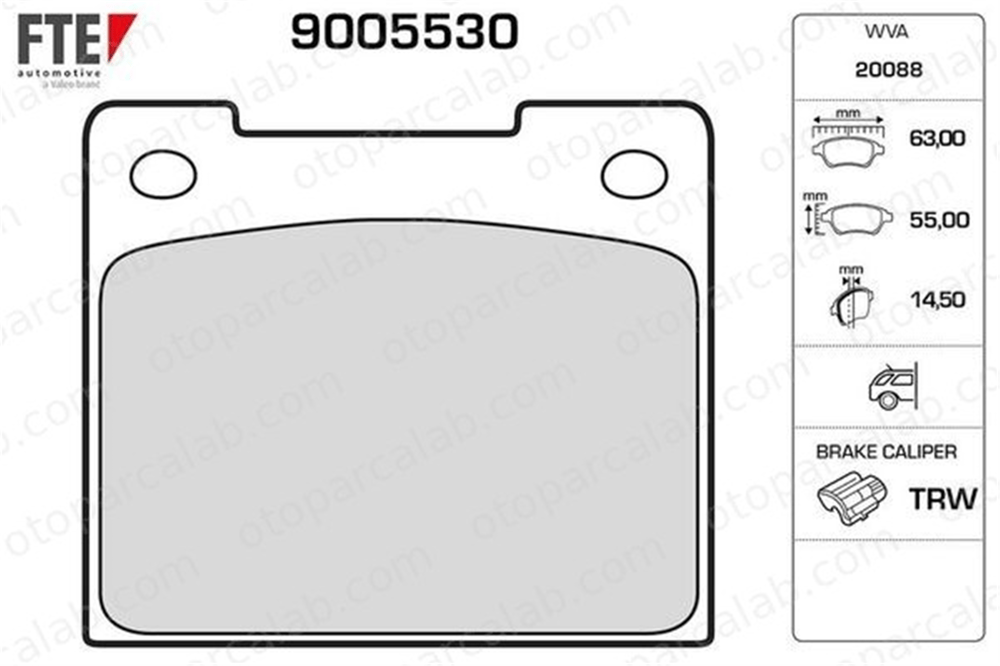 FTE 9005530 Fren Disk Balata Arka VOLVO 240 240 Kombi 145319 271336