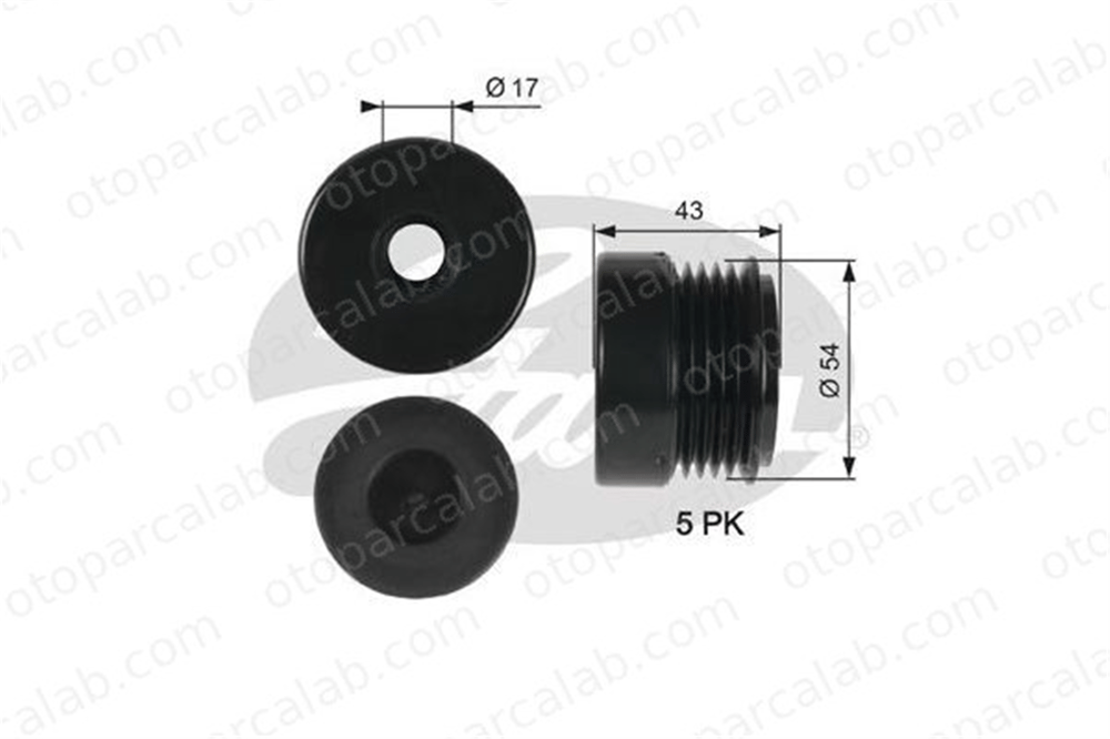 GATES OAP7031 Alternatör Kasnağı OPEL ASTRA G Station wagon ZAFIRA A MPV 93170214 9195337