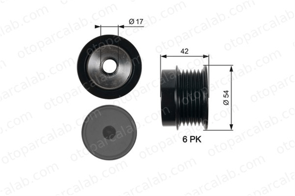 GATES OAP7035 Alternatör Kasnağı OPEL ASTRA H ASTRA H GTC 1204151 1204175