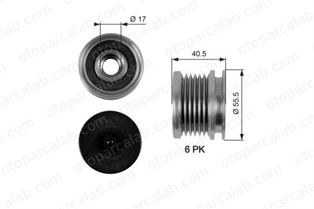 GATES OAP7040 Alternatör Kasnağı VW GOLF III GOLF III Variant 28903119P 028903119P