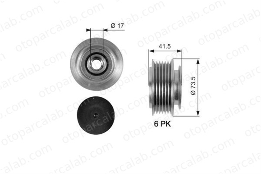 GATES OAP7066 Alternatör Kasnağı VOLVO S60 I S80 I 21903119K 021903119K