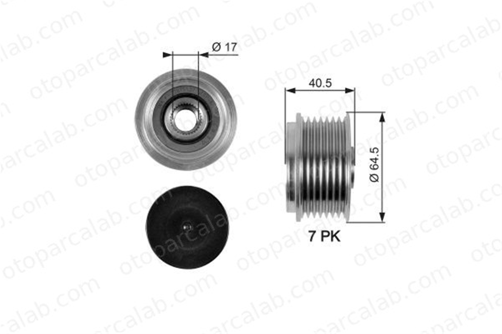 GATES OAP7094 Alternatör Kasnağı RENAULT TRUCKS MASCOTT Platform şasi MASCOTT Panelvan/Van 231502W200 231008255R