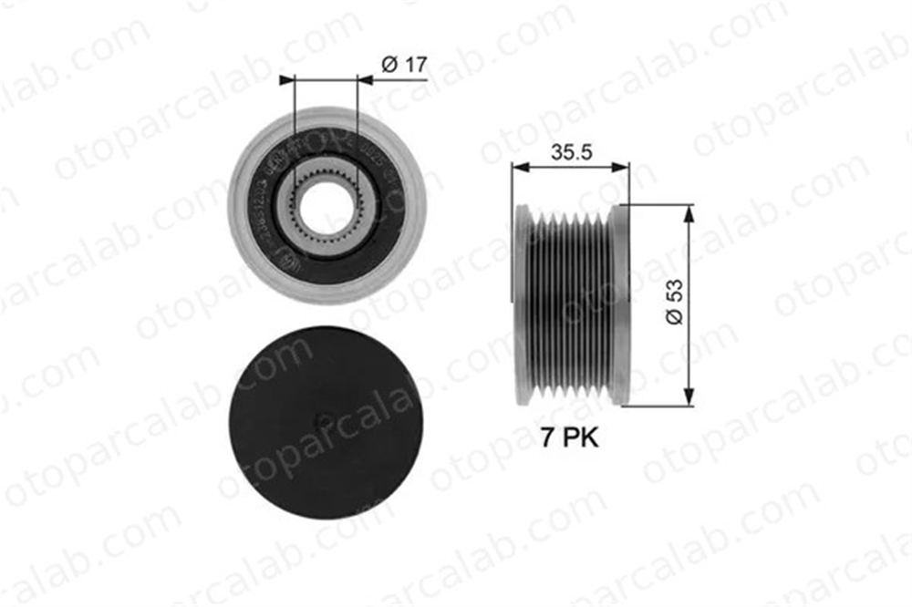 GATES OAP7110 Alternatör Kasnağı RENAULT MEGANE IV Grandtour MEGANE IV Hatchback 7701062985