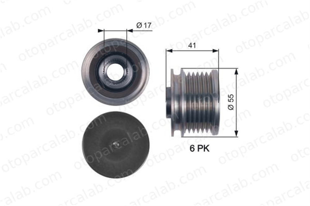 GATES OAP7115 Alternatör Kasnağı MINI MINI PEUGEOT 308 II 12317561555 12317576515