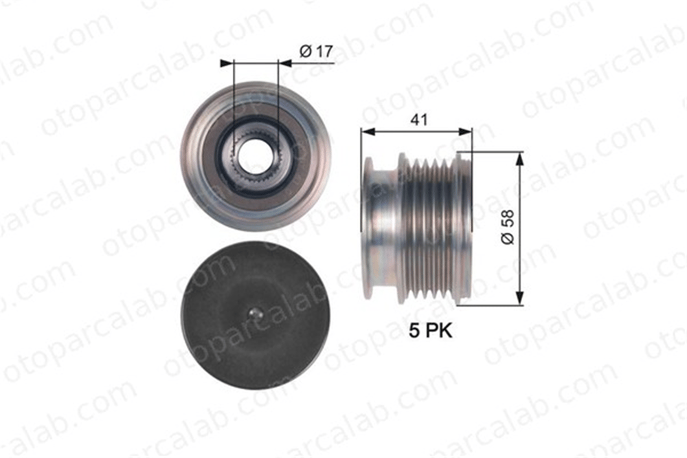 GATES OAP7126 Alternatör Kasnağı VOLVO V70 III S80 II 30667682