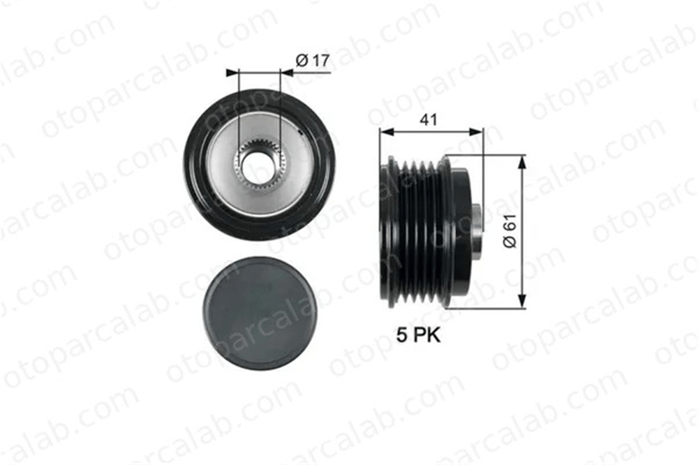 GATES OAP7173 Alternatör Kasnağı HYUNDAI i30 i30 Station wagon 252902A000