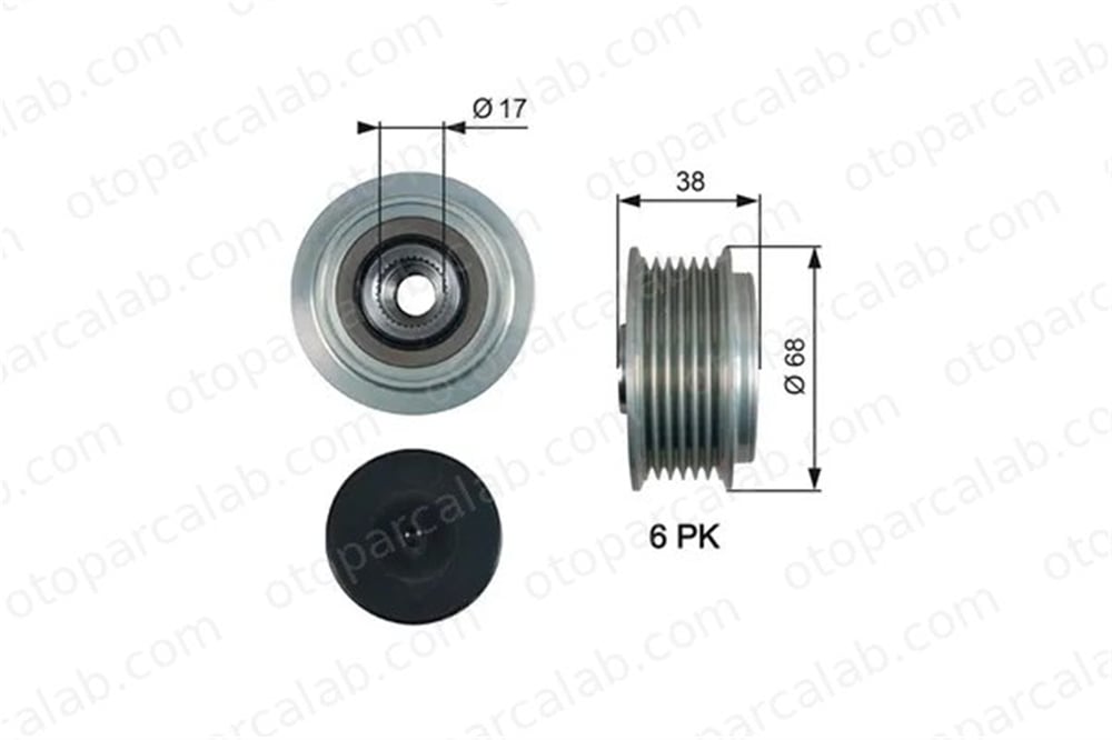 GATES OAP7185 Alternatör Kasnağı HYUNDAI SONATA V TOYOTA COROLLA Sedan 2741533050 3732125301