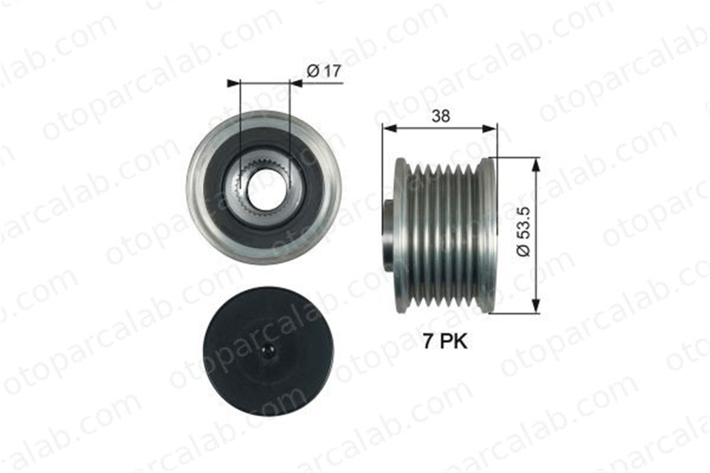 GATES OAP7190 Alternatör Kasnağı MERCEDES-BENZ MARCO POLO Camper OPEL MOVANO B Panelvan/Van 23151JG71B 6000616550