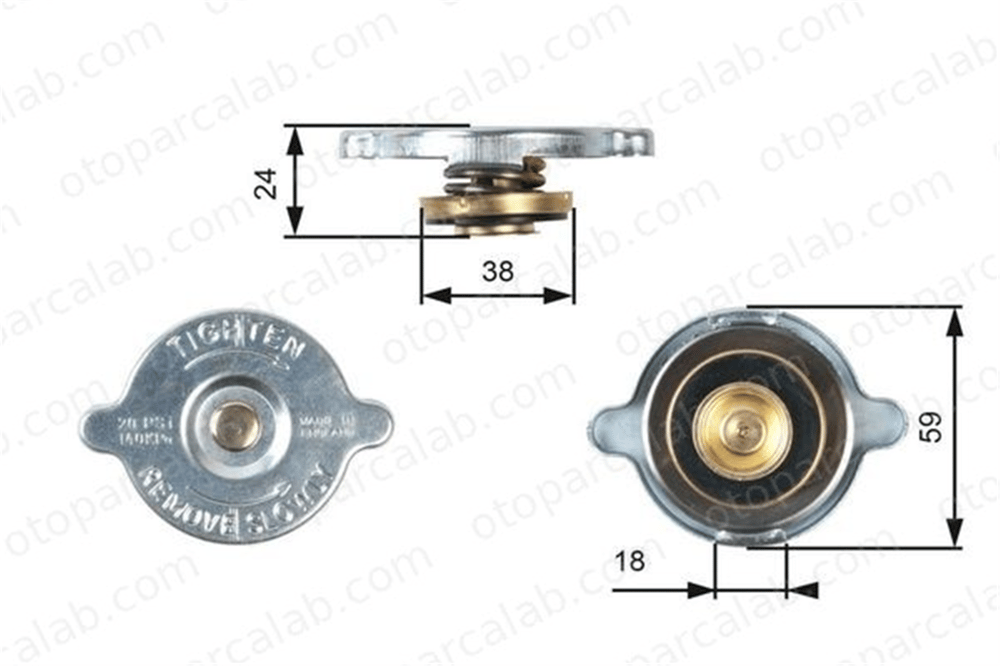 GATES RC125 Radyatör Kapağı MERCEDES-BENZ SPRINTER 4-t Panelvan/Van SPRINTER 3-t Panelvan/Van A0005016215 5016215