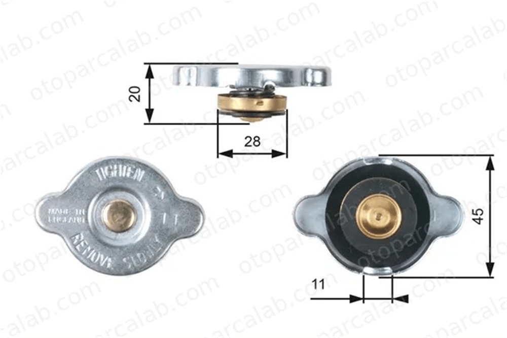GATES RC133 Radyatör Kapağı KIA PRO CEE'D SUBARU FORESTER XM348100EB 19045PR7J24