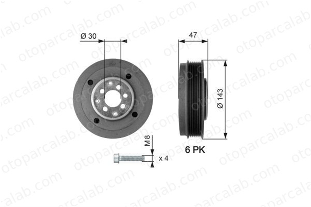 GATES TVD1014A Krank Kasnak VW BORA I BORA Variant 38105243K 038105243K