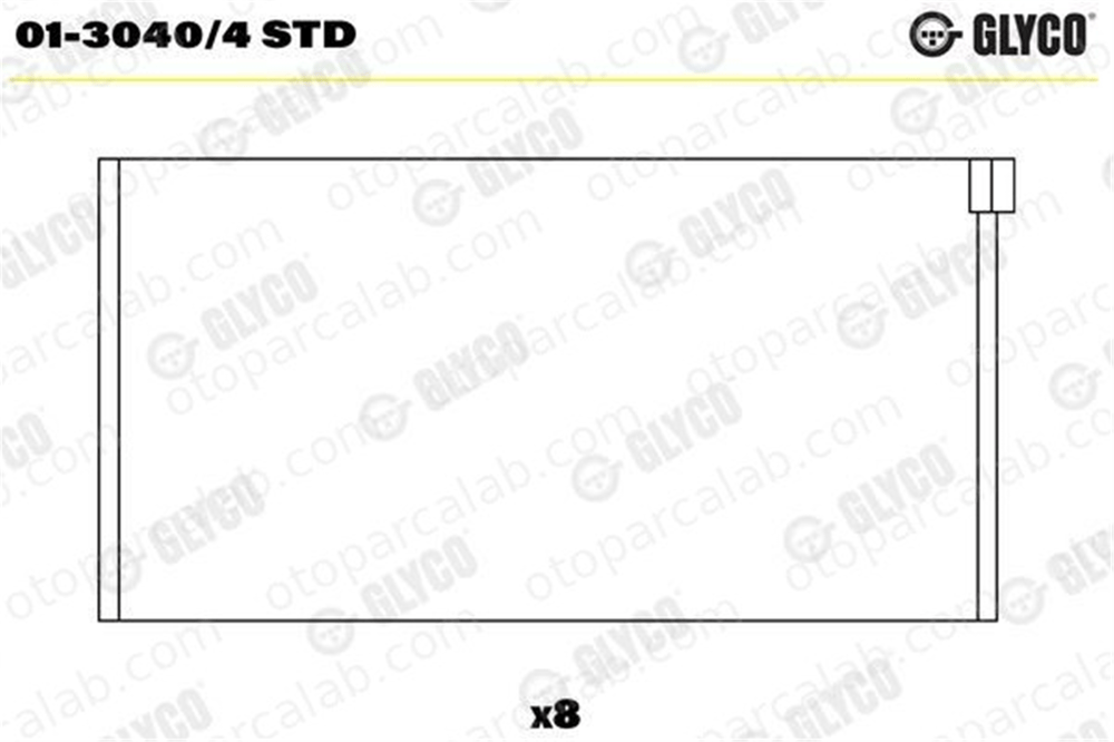 GLYCO 01-3040/4 STD Kol Yatak (STD) MERCEDES-BENZ 123 Sedan T1 Platform şasi 130404STD 6150300060