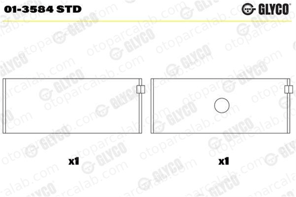 GLYCO 01-3584 STD Kol Yatak (STD) MERCEDES-BENZ 124 Sedan T1 Minibüs/Otobüs 13584STD 6010300060