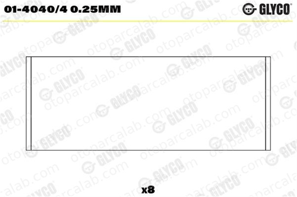 GLYCO 01-4040/4 0.25mm Kol Yatak (0.25) FORD FOCUS III Turnier C-MAX II 01-4040/4 0.25mm