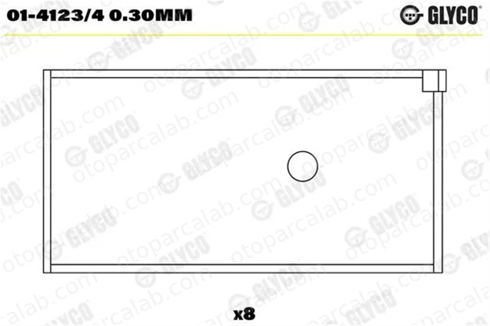 GLYCO 01-4123/4 0.30mm Kol Yatak (0.30) CITROËN AX PEUGEOT 205 II 01-4123/4 0.30mm