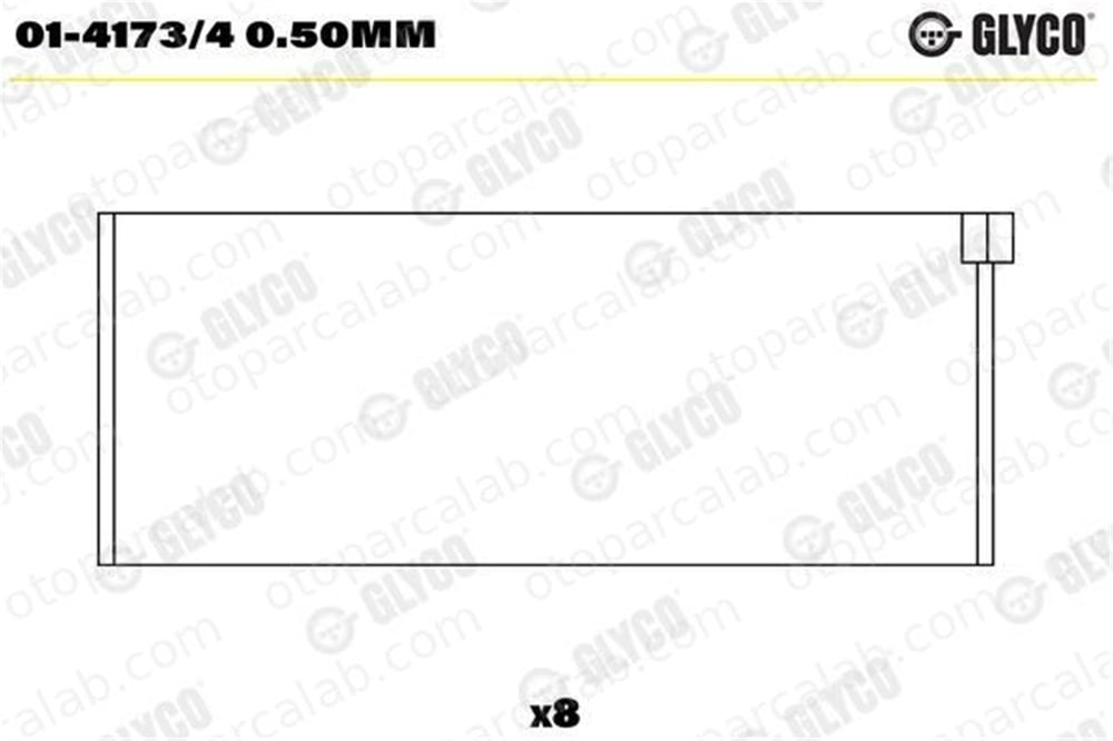 GLYCO 01-4173/4 0.50mm Kol Yatak (0.50) CITROËN BX AX 141734050mm 359863050