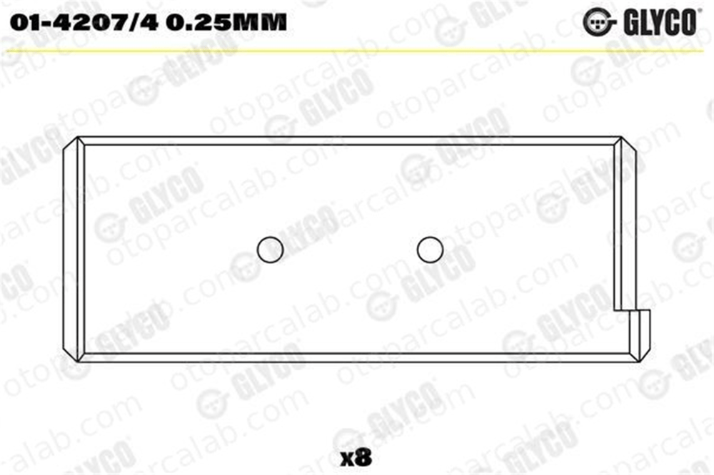 GLYCO 01-4207/4 0.25mm Kol Yatak (0.25) FIAT FIORINO FIORINO Pick up