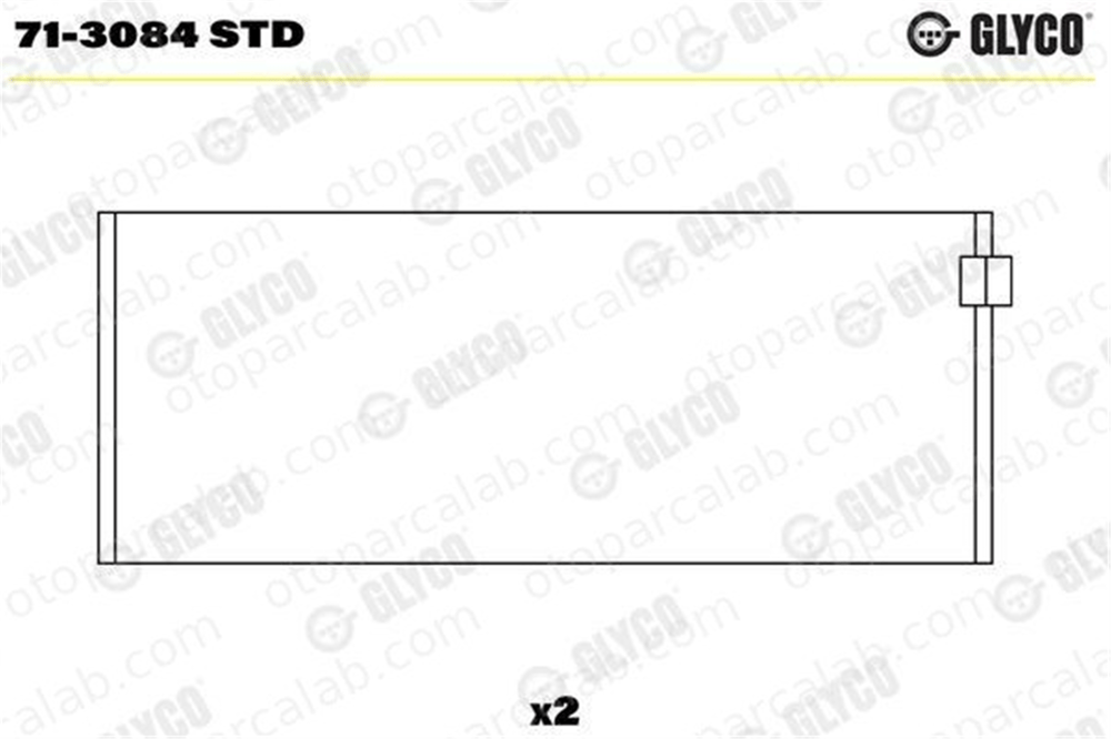 GLYCO 71-3084 STD Kol Yatak (STD) AUDI 80 B1 Sedan VW SCIROCCO 56105701 35198501