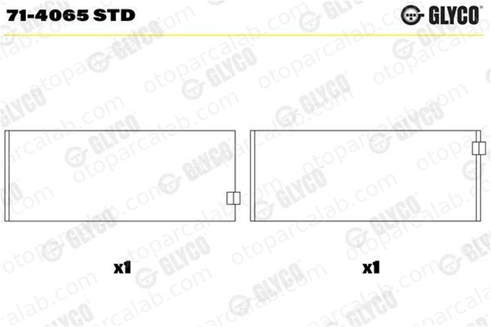 GLYCO 71-4065 STD Kol Yatak (STD) MERCEDES-BENZ ATEGO 2 ATEGO 141634STD 9060304860