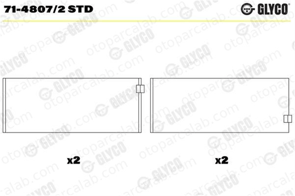 GLYCO 71-4807/2 STD Kol Yatak (STD) BMW 1 3 7148072STD 11247552063
