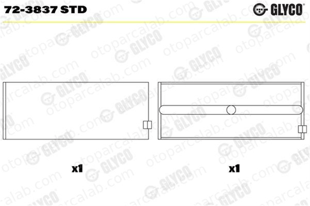 GLYCO 72-3837 STD Ana Yatak (STD) MERCEDES-BENZ ACTROS MP2 / MP3 ACTROS 5410300140 5410301740