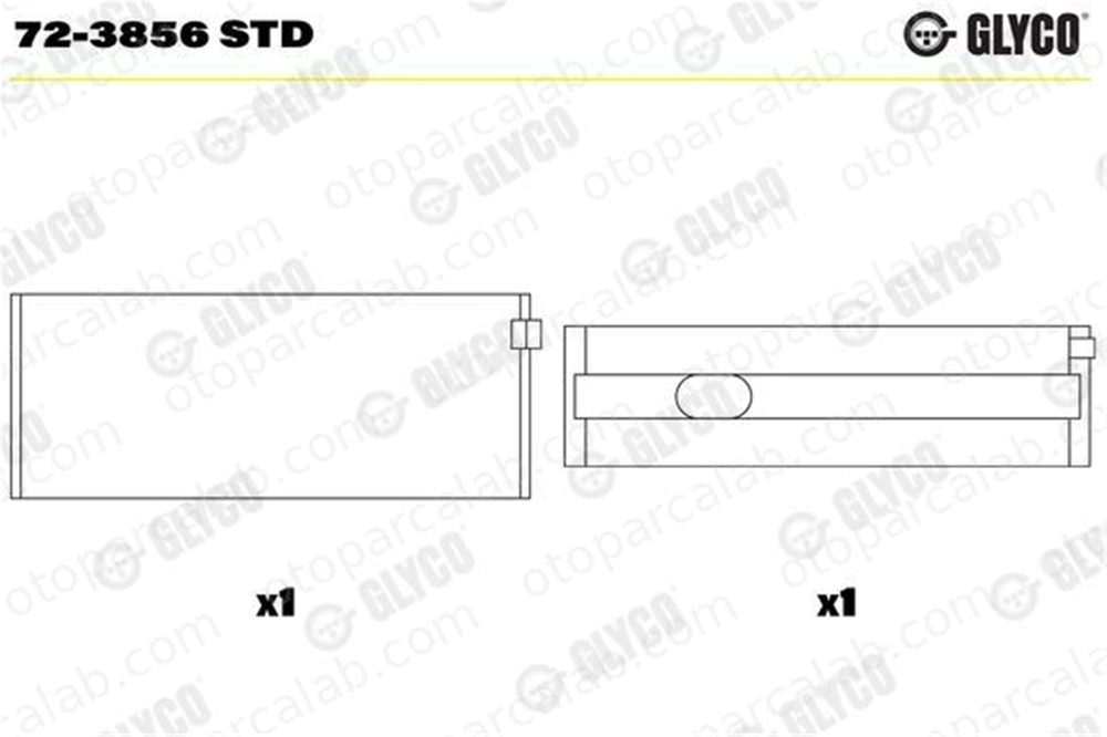 GLYCO 72-3856 STD Ana Yatak (STD) MERCEDES-BENZ E-SERISI E-SERISI T-Model A6020302040 6020302040