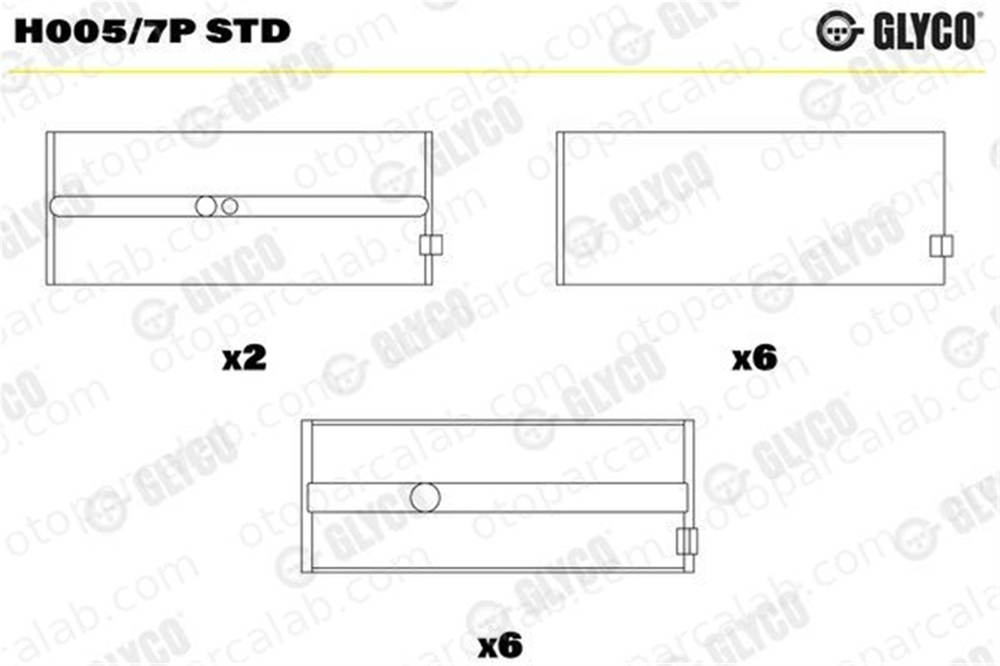 GLYCO H005/7 STD Ana Yatak (STD) DAF 85 BOVA Futura 681294 681175