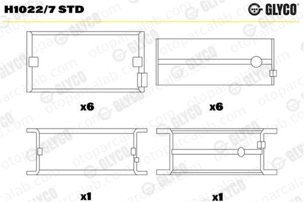 GLYCO H1022/7 STD Ana Yatak (STD) IVECO STRALIS II IRISBUS DOMINO 500360439 500360398