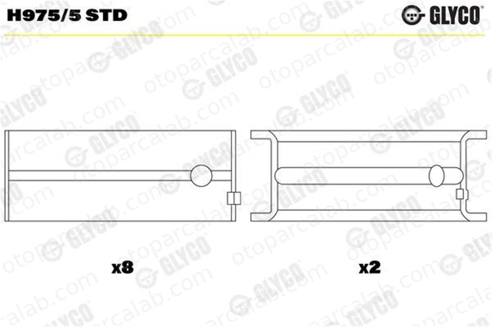 GLYCO H975/5 STD Ana Yatak (STD) OPEL CORSA A Hatchback ASTRA F Station wagon H9755STD 618046